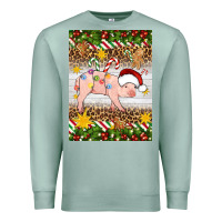 Seafoam christmas pig Premium Sweatshirt - Artiststas