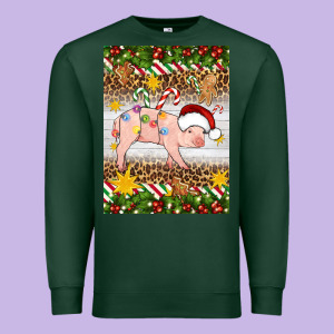 Christmas Pig Premium Sweatshirt Designed By Artiststas
