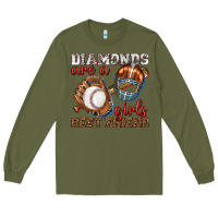 Army Green diamonds are a girls best friend baseball Long Sleeve Tee - texasbilliewilder