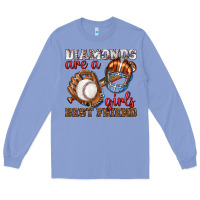Diamonds Are A Girls Best Friend Baseball Long Sleeve Tee | Teevron