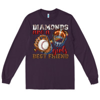 Plum diamonds are a girls best friend baseball Long Sleeve Tee - texasbilliewilder