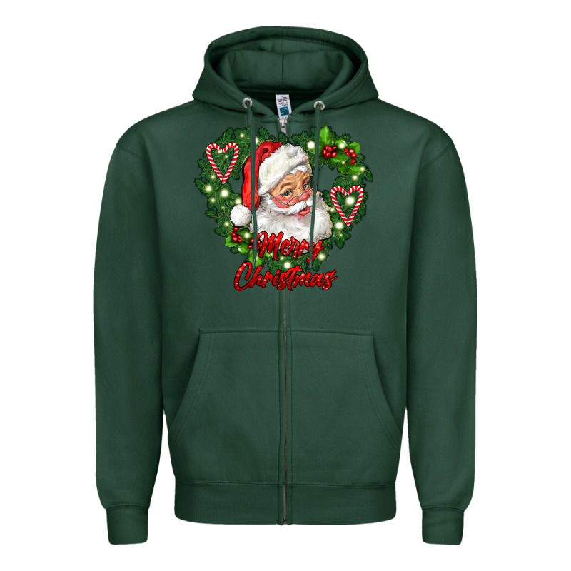 Merry Christmas Santa Zipper Hoodie by RanaPortraitStore | Teevron