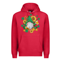 Cardinal st patrick's day shamrock sunflowers gnome Premium Hoodie - MaliasSmallBusiness