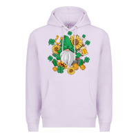 Lilac st patrick's day shamrock sunflowers gnome Premium Hoodie - MaliasSmallBusiness