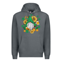 Rock st patrick's day shamrock sunflowers gnome Premium Hoodie - MaliasSmallBusiness