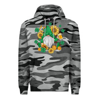 Slate Camo st patrick's day shamrock sunflowers gnome Premium Hoodie - MaliasSmallBusiness