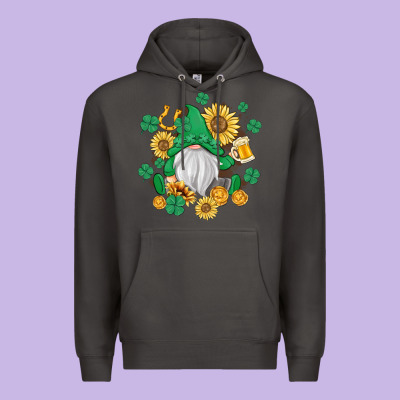St Patrick's Day Shamrock Sunflowers Gnome Premium Hoodie Designed By Maliassmallbusiness