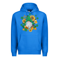 True Royal st patrick's day shamrock sunflowers gnome Premium Hoodie - MaliasSmallBusiness