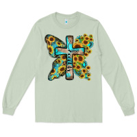 Matcha faith sunflower cross Long Sleeve Tee - Zillion Design Studio
