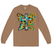 Toasted Coconut faith sunflower cross Long Sleeve Tee - Zillion Design Studio