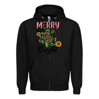 Black merry and bright with cactus Zipper Hoodie - RanaPortraitStore