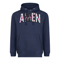 Navy amen Heavyweight Hoodie - JahusDesignShop