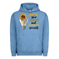 Pigment Pebble Blue break your limits Urban Hoodie - MaliasSmallBusiness