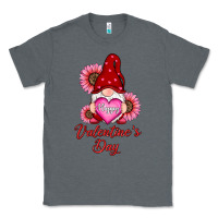 Charcoal Heather happy valentine's day gnomes with sunflower Classic Tee - RanaPortraitStore
