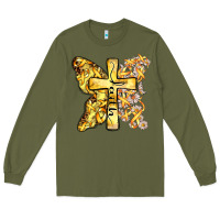 Army Green faith child cancer cross Long Sleeve Tee - Zillion Design Studio