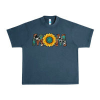 Midnight Navy sunflower mom Urban Heavy Tee - Artiststas