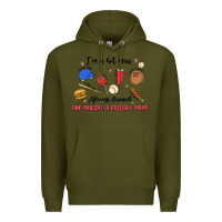Army Green i'm a hot mess,always stressed,and proudly a baseb Premium Hoodie - MaliasSmallBusiness