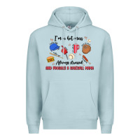Blue Mist i'm a hot mess,always stressed,and proudly a baseb Premium Hoodie - MaliasSmallBusiness