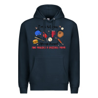 Navy i'm a hot mess,always stressed,and proudly a baseb Premium Hoodie - MaliasSmallBusiness