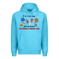 Ocean Blue i'm a hot mess,always stressed,and proudly a baseb Premium Hoodie - MaliasSmallBusiness