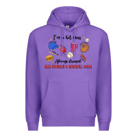 Purple i'm a hot mess,always stressed,and proudly a baseb Premium Hoodie - MaliasSmallBusiness