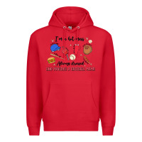 Red i'm a hot mess,always stressed,and proudly a baseb Premium Hoodie - MaliasSmallBusiness