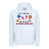 White i'm a hot mess,always stressed,and proudly a baseb Premium Hoodie - MaliasSmallBusiness