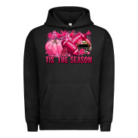Pigment Black Tis' the season Football Breast Cancer Urban Hoodie - NancyCooperArtShop