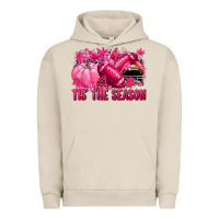 Pigment French Oak Tis' the season Football Breast Cancer Urban Hoodie - NancyCooperArtShop