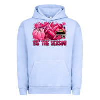 Pigment Grape Ice Tis' the season Football Breast Cancer Urban Hoodie - NancyCooperArtShop