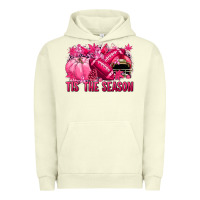 Pigment Pistachio Tis' the season Football Breast Cancer Urban Hoodie - NancyCooperArtShop