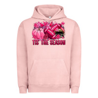 Pigment Salmon Tis' the season Football Breast Cancer Urban Hoodie - NancyCooperArtShop