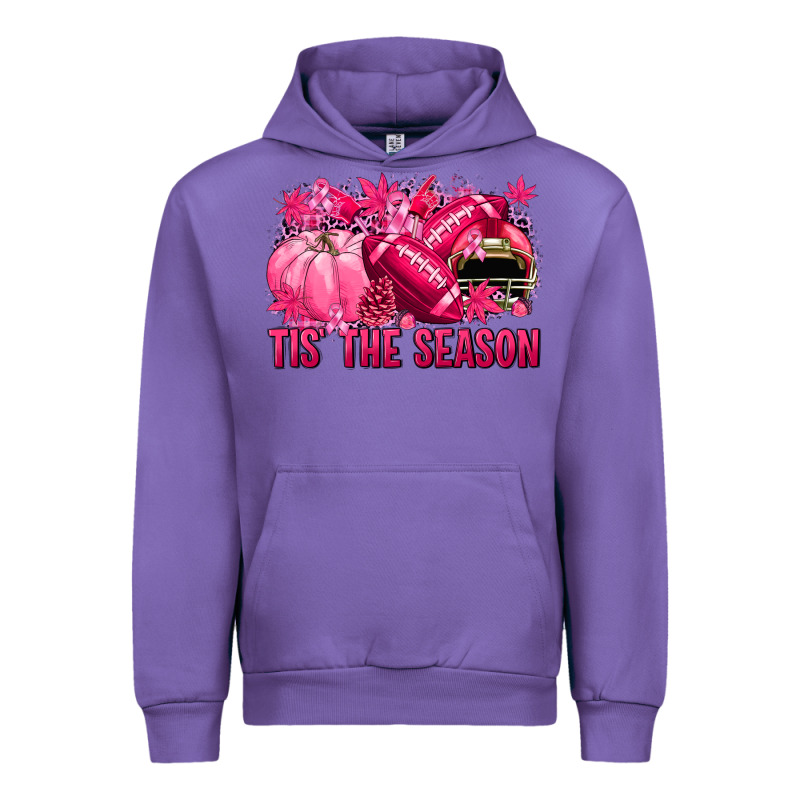 Tis' The Season Football Breast Cancer Urban Hoodie by NancyCooperArtShop | Teevron