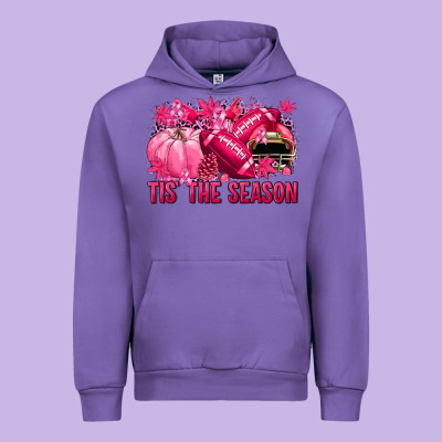 Tis' The Season Football Breast Cancer Urban Hoodie Designed By Nancycooperartshop