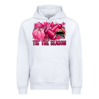 White Tis' the season Football Breast Cancer Urban Hoodie - NancyCooperArtShop