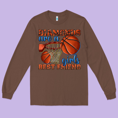Long Sleeve Tee diamonds are a girls best friend basketball