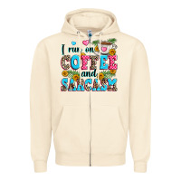 Sandshell i run on coffee and sarcasm Zipper Hoodie - Zillion Design Studio