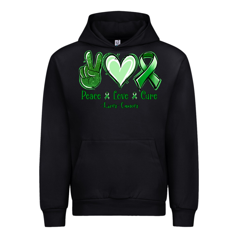 Peace Love Cure Liver Cancer Urban Hoodie by NancyCooperArtShop | Teevron