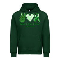 Forest Green Peace love cure Liver Cancer Urban Hoodie - NancyCooperArtShop