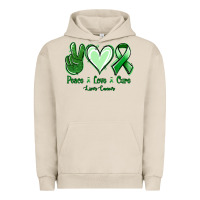 Pigment French Oak Peace love cure Liver Cancer Urban Hoodie - NancyCooperArtShop