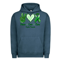 Pigment Midnight Navy Peace love cure Liver Cancer Urban Hoodie - NancyCooperArtShop