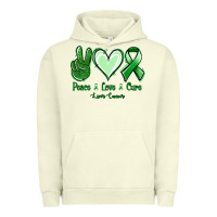 Pigment Pistachio Peace love cure Liver Cancer Urban Hoodie - NancyCooperArtShop