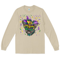 Mushroom Mardi gras mask french bulldog Long Sleeve Tee - RanaPortraitStore