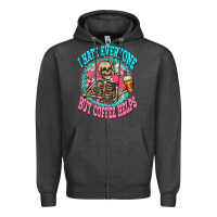 Charcoal Heather i hate everyone but coffee helps Zipper Hoodie - Zillion Design Studio