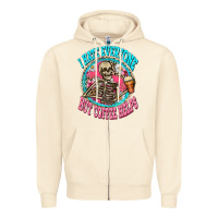 Sandshell i hate everyone but coffee helps Zipper Hoodie - Zillion Design Studio