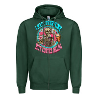 Sports Green i hate everyone but coffee helps Zipper Hoodie - Zillion Design Studio