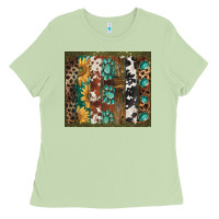 Matcha western patterns brushstroke Ladies Tee - BarkalooDesign