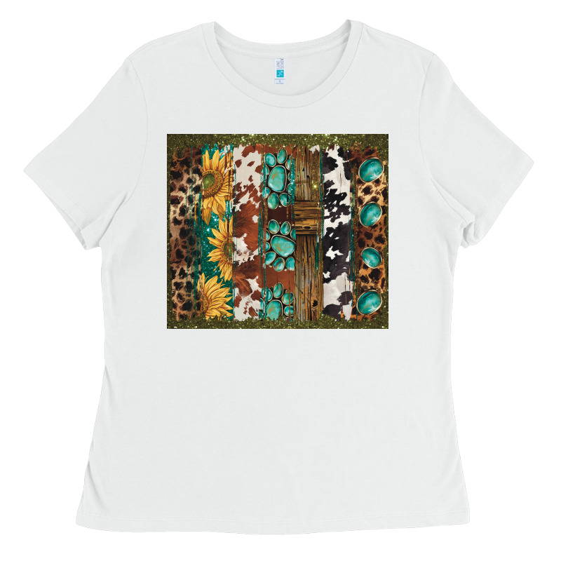 Western Patterns Brushstroke Ladies Tee by BarkalooDesign | Teevron