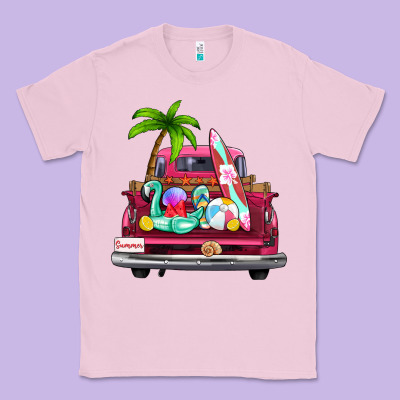 Summer Truck Farm Truck Classic Tee Designed By Zillion Design Studio