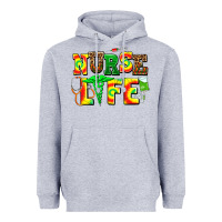 Heather Grey juneteenth nurse life Heavyweight Hoodie - AdoDesignShop